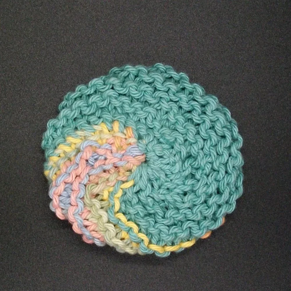 Handmade Knit Cotton Wash Dish Spa Cloth Scrubbie Set